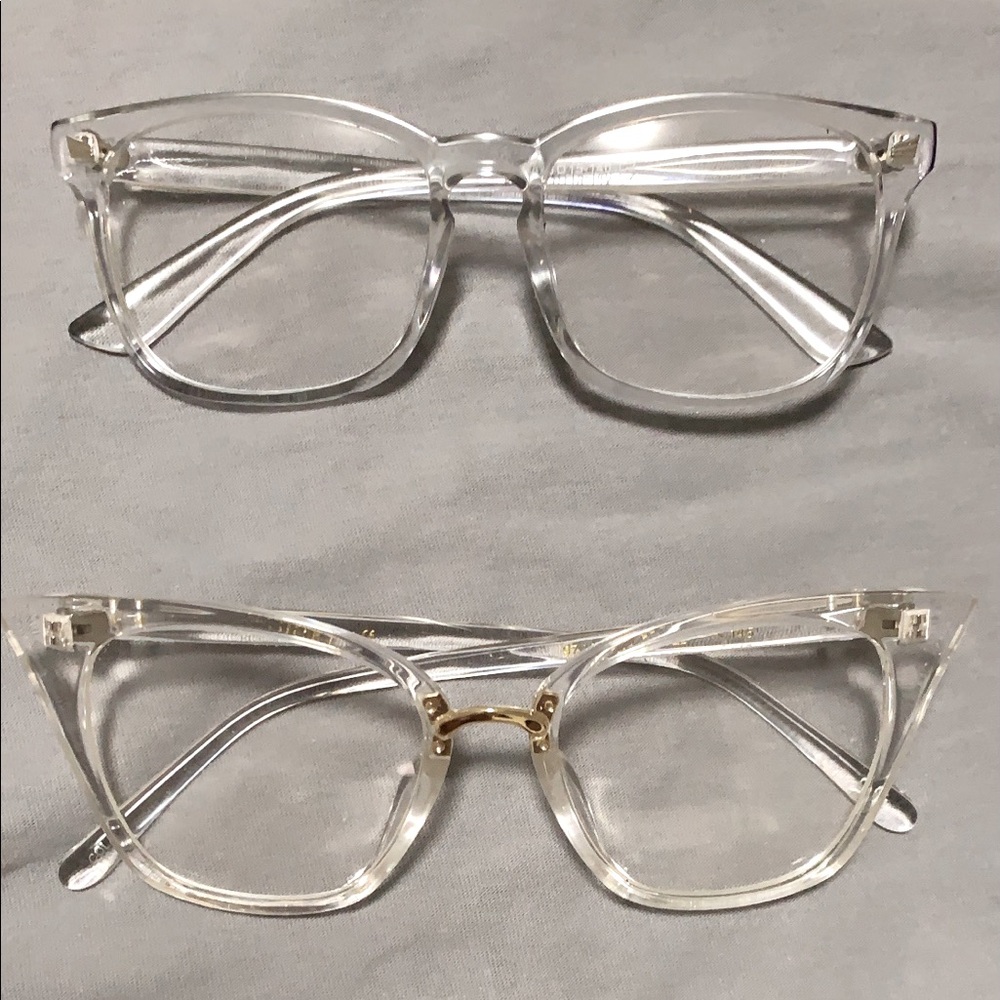 Clear framed eyeglasses